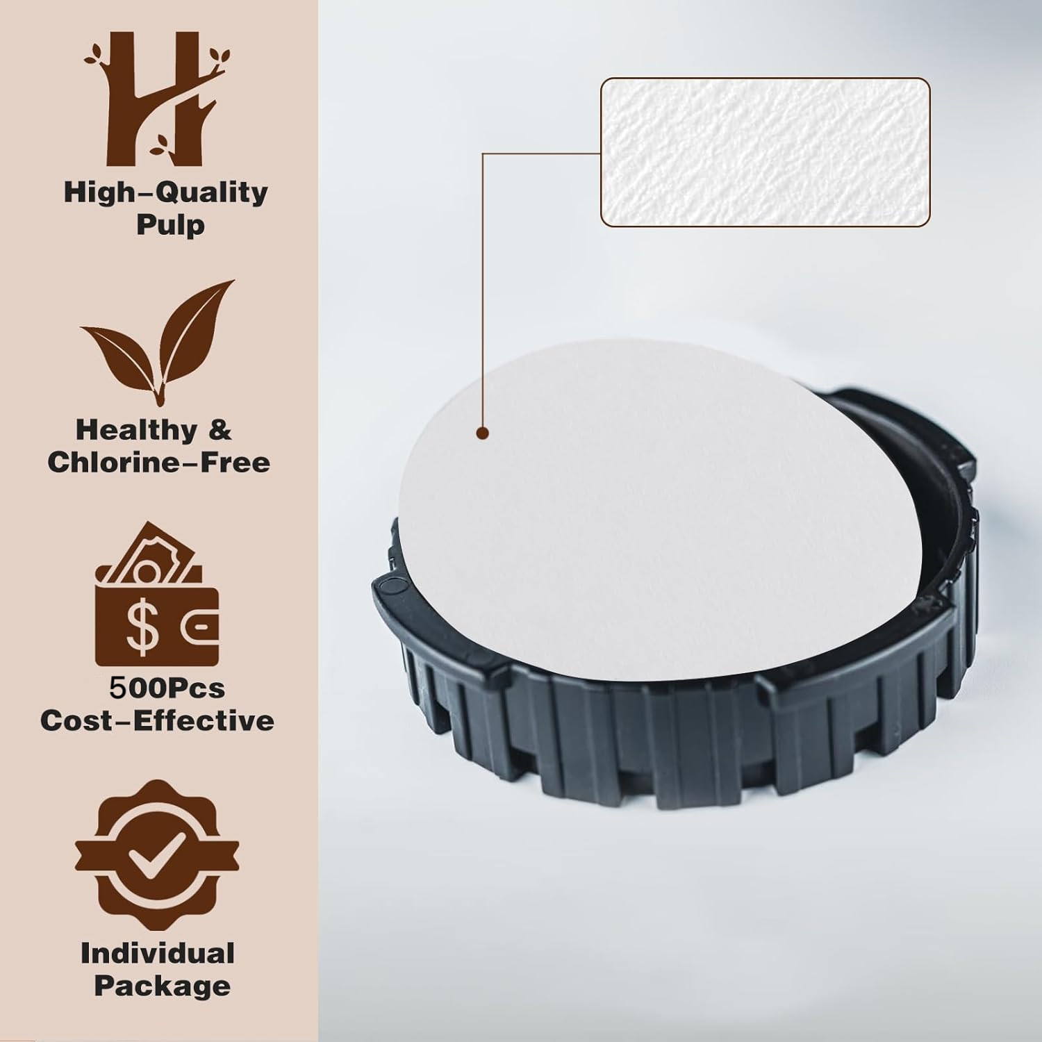 Round Coffee Filters, Compatib - Coffee Tea Chocolate ulasan dan harga