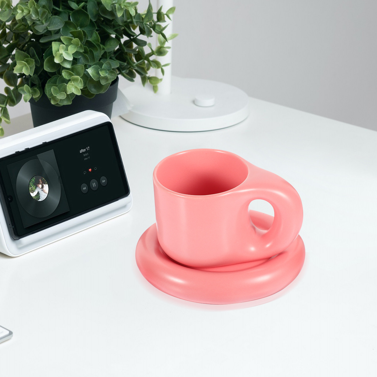 Ceramic Coffee Cup Set with Sa - Coffee Tea Chocolate ulasan dan harga